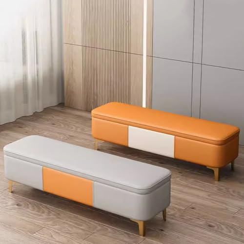Repose-pieds en cuir de qualité supérieure avec pieds en métal chic