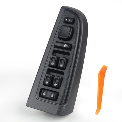 15883323 Master Power Window Switch for 2003-2007 Chevy Avalanche Silverado Tahoe Cadillac Escalade GMC Sierra Yukon - Driver Side with Black Bezel Cover DWS-220 901-075