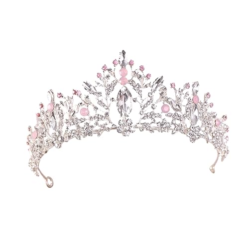 Tocado decorativo de corona de aleación con purpurina