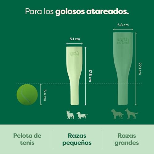 Earth Rated Juguete para Perros, Juguete de enriquecimiento para Perros Adultos y Cachorros, Apto para lavavajillas y congelador, Goma Natural, pequeño, Verde - imagen 3