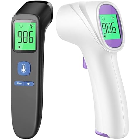 No-Touch Thermometer for Adults and Kids - 202 Black & 2000 Purple Cover