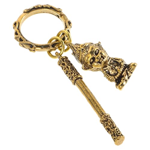 SHOWERORO Llavero de Latón Retro Figura de Rey Mono Adorno de Mono Chino para Llavero y Colgante de Mochila Accesorio Versátil y Duradero Adecuado para Bolsos y Coches