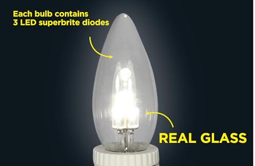 Brite Star Battery Operated Tiffany Warm White Replacement Bulb - 2 Count Flameless Candles with Timer- Perfect for Home Décor by Brite Star - Used condition - Image 2