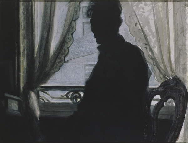 Silhouette de l'artiste Leon Spilliaert poster anti-reflet pour embellir un mur de salon vide