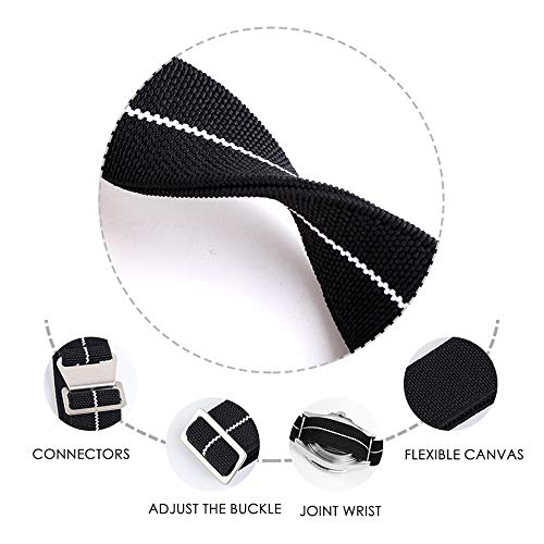 Onthelevel French Troops Parachute Bag for Nylon Elastic Belt Watchband 18mm 20mm 22mm Watch Strap