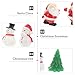 Happyyami 8pcs Mini Christmas Ornaments Santa Snowman Reindeer Xmas Tree Miniatures Resin Christmas Cake Figurines Christmas Dollhouse Fairy Garden Decorations (Random Style)