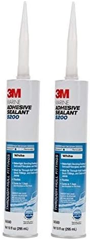 3MMarine 5200 Adhesive/Sealant, White, 10 fl oz (2 Pack)
