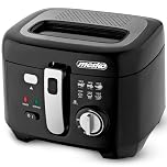 Mesko MS4908 Friggitrice ad Olio Elettrica, 2,5 Litri, Temperatura Regolabile, Secchio Antiaderente Rimovibile, Coperchio con Filtro Antiodore e Finestra, Facile da Pulire, 1800W, Nero