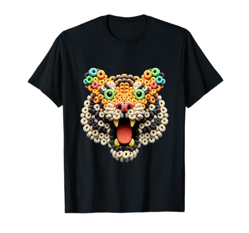 Tigre de Bengala hecho de bucles de frutas: caprichoso Camiseta