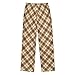 JUNZAN Gingham Pajama Pants PJ Pants Pajama Bottoms Size 10-12 Sleep Wear Lounge Mahogany