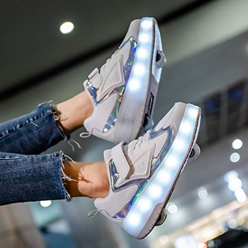 Image of Ylllu Kids LED Roller Skate Shoes with Wheel Light up Roller Shoes Gift for Girls Boys Children