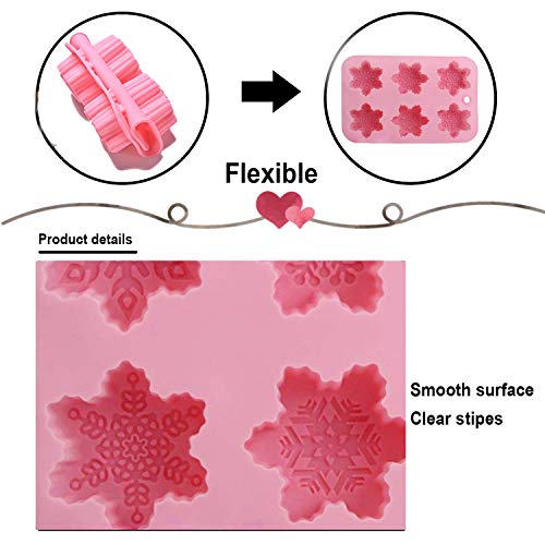 Megrocle 6 Cavity Snowflakes Silicone Bath Bomb Mold Cupcake Backing Mold Soap Silicone Moulds Fizzies Christmas Snowflake Mold #TOP4