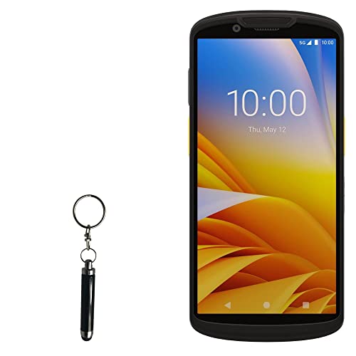 BoxWave Stylus Pen Compatible with Zebra TC58 - Bullet Capacitive Stylus, Mini Stylus Pen with Keyring Loop for Zebra TC58 - Jet Black