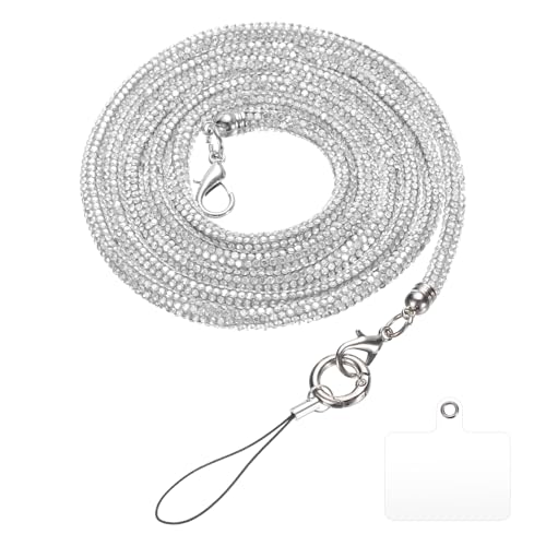 Correa Brillante para Bolso, Repuesto Cristal 134 cm Plata miniatura 1