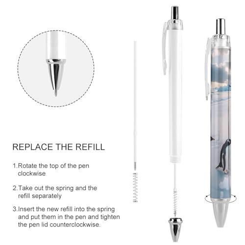 Bolígrafo retráctil azul de escritura suave, ideal para el trabajo diario de hombres y mujeres 4