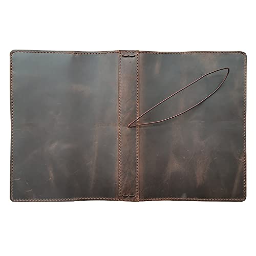Newestor Travelers Notebook Cover With Inner Pockets, Card Slots And Pen Holder, A5 Size, Dark Brown #TOP3