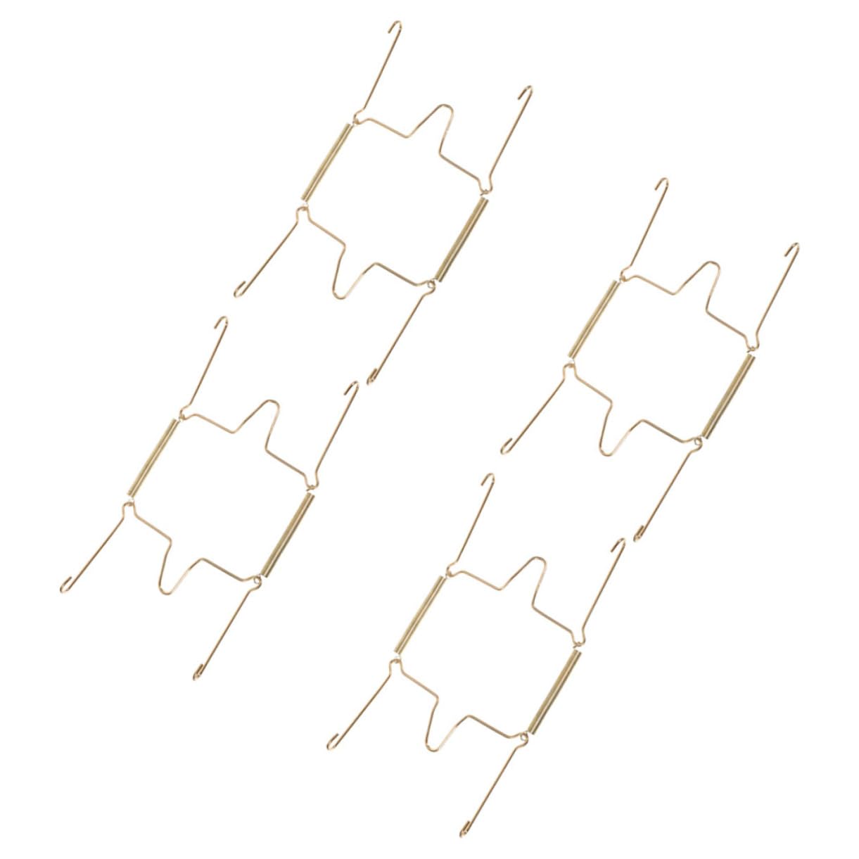 FUNOMOCYA Stainless Steel Plate Hangers for Kitchen 4pcs U-shaped Spring Hooks Decorative Plate Rack Easy to Install