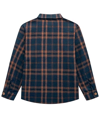 Boys Plaid Flannel Shirts Long Sleeve Casual Button Down Shirts Collared Fall Clothes2