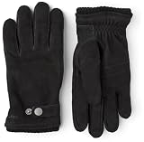 Hestra Bergvik Herren Nubukleder Isolierte Handschuhe für kaltes Wetter, Schwarz, 10 ...