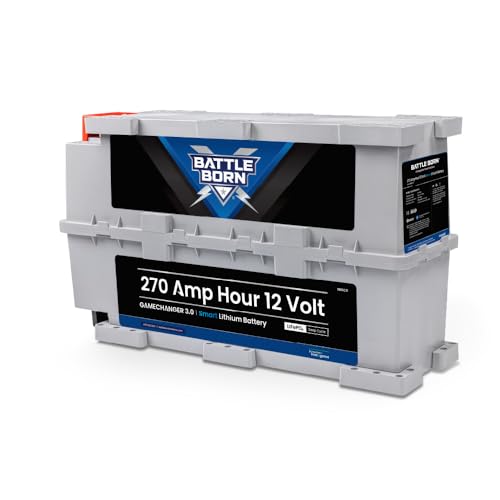 270Ah 12V GC3 Smart Lithium-Ion (LiFePO4) RV, Marine, Solar, & Off Grid Battery - Bluetooth Connectivity - Battle Born Batteries