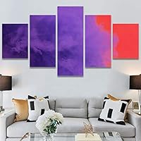 SIGNWIN 5 Panel Canvas Wall Art Abstract Colorful Decorative Elements Modern Artwork for Home Decorations Ready to Hang - 60