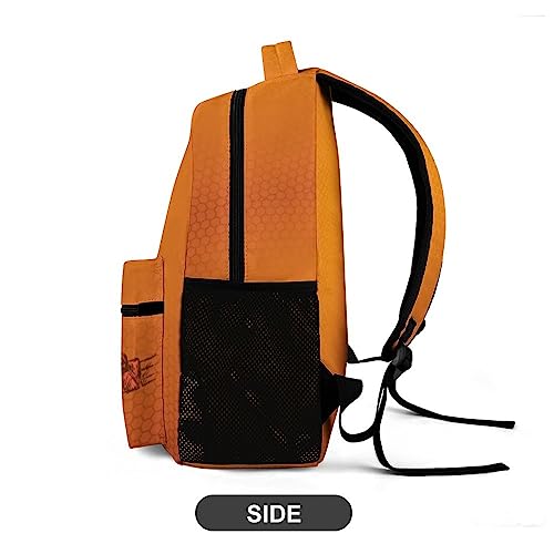 Custom Cute Basketball Texture Kid Backpack Personalized Kid's Name Text Children School Bag Customized Bookbag Backpack for Boys Girls Student4