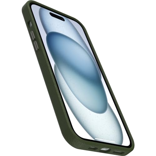 Image of OtterBox iPhone 15 Plus Symmetry Series Cactus Leather for MagSafe - Cactus Grove (Green), Snaps to MagSafe, Ultra-Sleek, Raised Edges Protect Camera & Screen