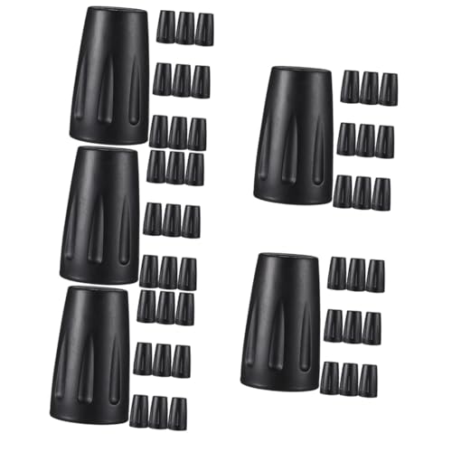 Couvre-pointes de bâtons de randonnée Toddmomy en caoutchouc noir