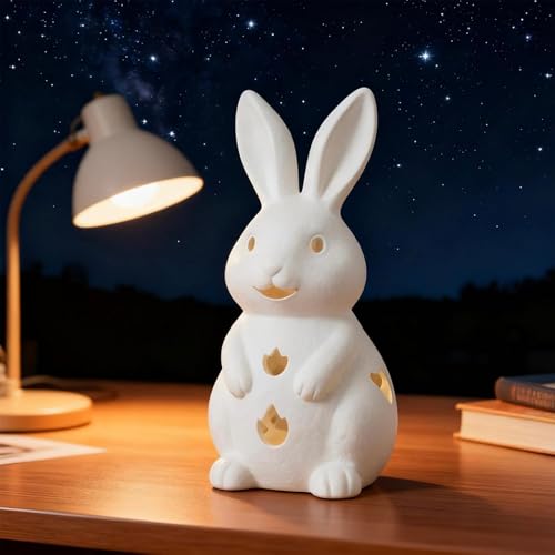 Décoration de lapin mignon bougeoir résine cheminée maison - 3