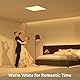Epochglo Led Deckenleuchte Dimmbar, Deckenlampe mit Fernbedienung, Led Panel, 24 W, 2400 lm, 3000-6000 K, 30 cm, für Schlafzimmer/Küche/Wohnzimmer, Eckig, Weiß