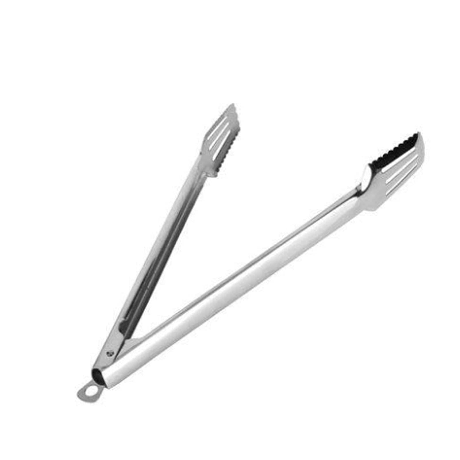 Pinze da Cucina Pinze da Cucina in Acciaio Inossidabile, Argento Lucido a Specchio, antiaderenti, utilizzate per Insalata, Barbecue, ECC, Dimensioni: 260 mm