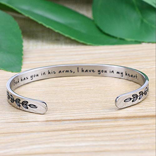 Remembrance Gifts God Has You In His Arms I Have You In My Heart Loss Memorial Bracelets #TOP3