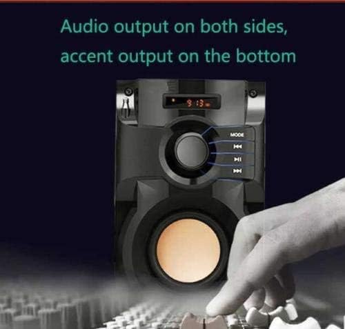 Beacon Pet Portable Bluetooth Speaker 5W Subwoofer Heavy Bass Wireless Outdoor Speaker MP3 Player Line in Speakers Support Remote Control TF Card LCD Display for Home Party Phone Computer PC