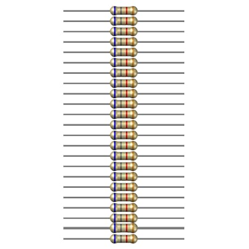 Image of 6.8k Ohm Resistor 1 /4W 5% Tolerance, Pack of 100 (6.8k Ohm)