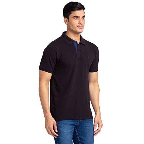 Image of Raymond Men Cotton Solid Regular Fit T-Shirt