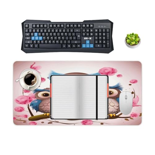 Cute Owls Desk Pad con Base de Goma 30x60 cm miniatura 4