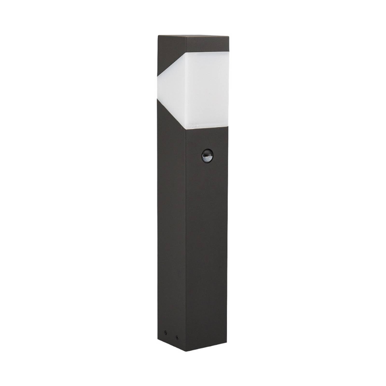 Lucande Graphite Grey, Opal White Pillar Light Kiran, 60 Cm, Sensor, Grey, Ip44, E27
