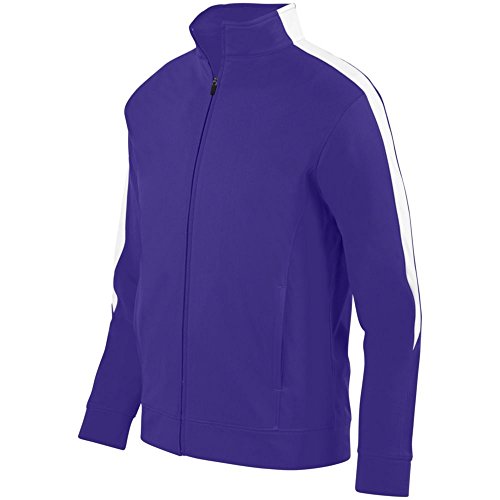 Augusta Activewear Youth Medalist Jacket 2.0, Purple/White, Large