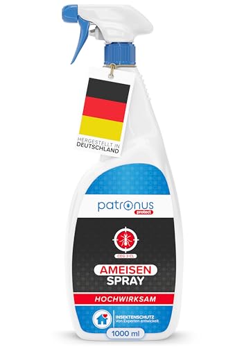 Patronus Ameisen-Spray für drinnen & draußen 1000ml - effektives Ameisenmittel mit Sofortwirkung - zur Abwehr von Ameisen für Haus & Garten - hochwirksam und laborgeprüft 1