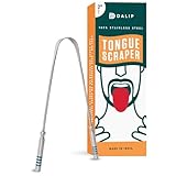 Dalip Tongue Scraper for Adults - Non-Slip Handle, Stainless Steel, Reduces Bad Breath, Easy to Use, Long Lasting Freshness, Comfort Hygiene Scrubber for Clean Mouth & Fresh Breath Pack of 1