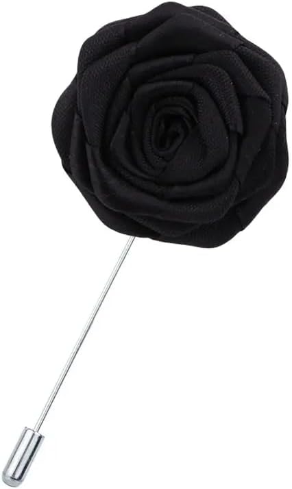 RK Beauty Men's Lapel Pin Satin Flower Boutonniere Pin 12 colours Lapel Pin for suits fashion accessory