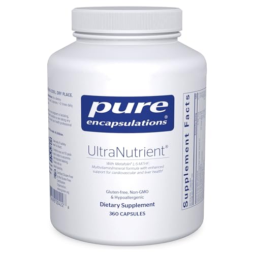 Pure Encapsulations UltraNutrient - Minerals & Multivitamins - Supports Liver & Heart Health* - Supplement for Antioxidants - with Vitamin C, CoQ10 - Non-GMO * Gluten-Free - 360 Capsules