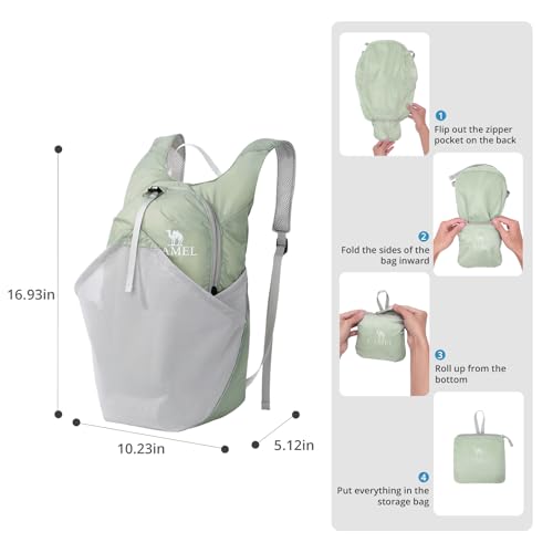 Mochila plegable ligera impermeable para senderismo 15L miniatura 4