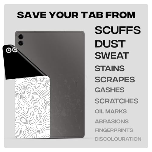 Image of Capes Tablet Skins Compatible with Samsung Galaxy Tab S9 FE Plus | Ultra-Thin Protective Film | Anti-Scratch Vinyl Decal Skin | Not Case /Cover (Tornado, Back Skin + S Pen Skin)