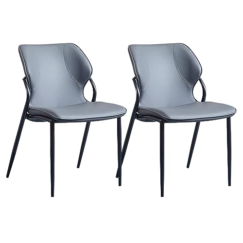 Chaise de salle à manger design Mid-Century rembourrée en cuir synthétique haut de gamme