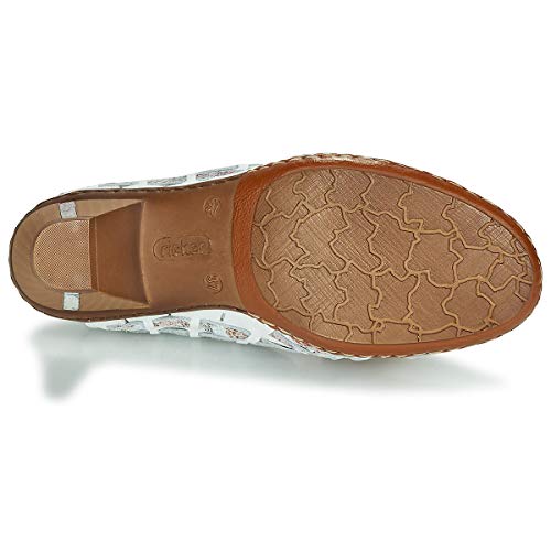 Image of Rieker 46778 Sina Women's Heels - Sling-Backs, Leather Upper, Hand-Woven Design, Anti-Stress Comfort, Flexible Sole, Secure Fit, and Timeless Everyday Style