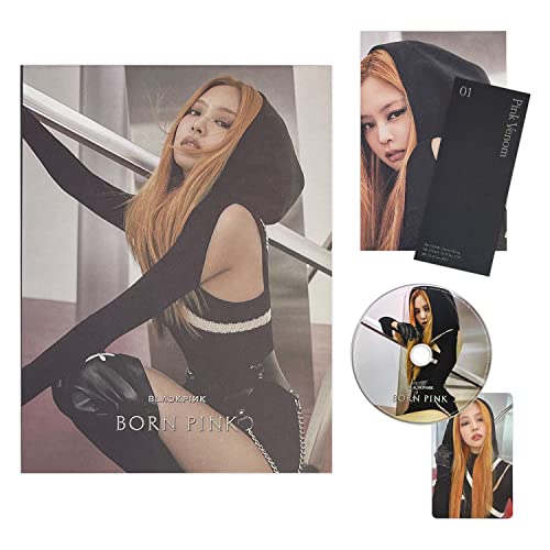 BLACKPINK - [BORN PINK] (DIGIPACK - JENNIE Ver.) CD + Booklet + Selfie Photocard + Accordion Lyrics Paper + Folded Poster + 2 Pin Button Badges + 5 Extra Photocards