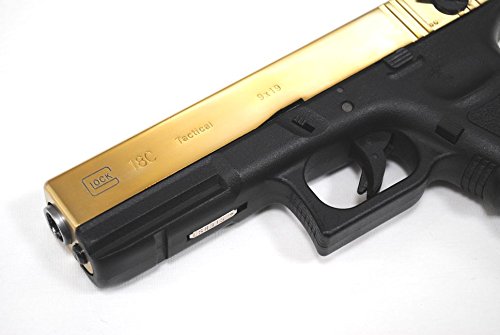 SAIスライド ブラック/ゴールド　グロック18c  glock ガスガン 東京マルイ グロック18C ゴールドカスタム ガスブロ 東京マルイ
