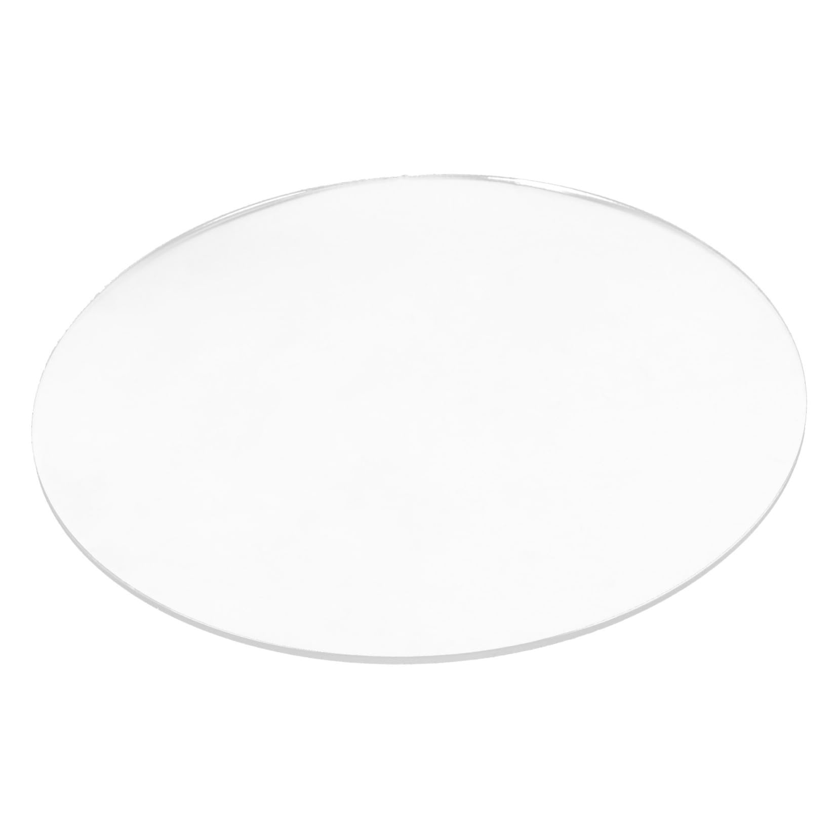 SOLUSTRE Transparent Acrylic Round Disc Cake Storage Tray Round Display Board for Projects Acrylic Sheet for Cake Decorating and Crafting