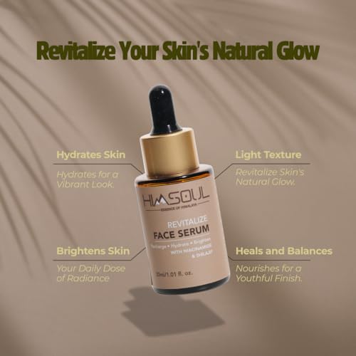 Image of Revitalise Serum for Men - De-Tan, Brightening & Anti-Fatigue Formula with Shilajit & Niacinamide - Face Serum for Dark Spots, Firming & Daily Skin Recovery